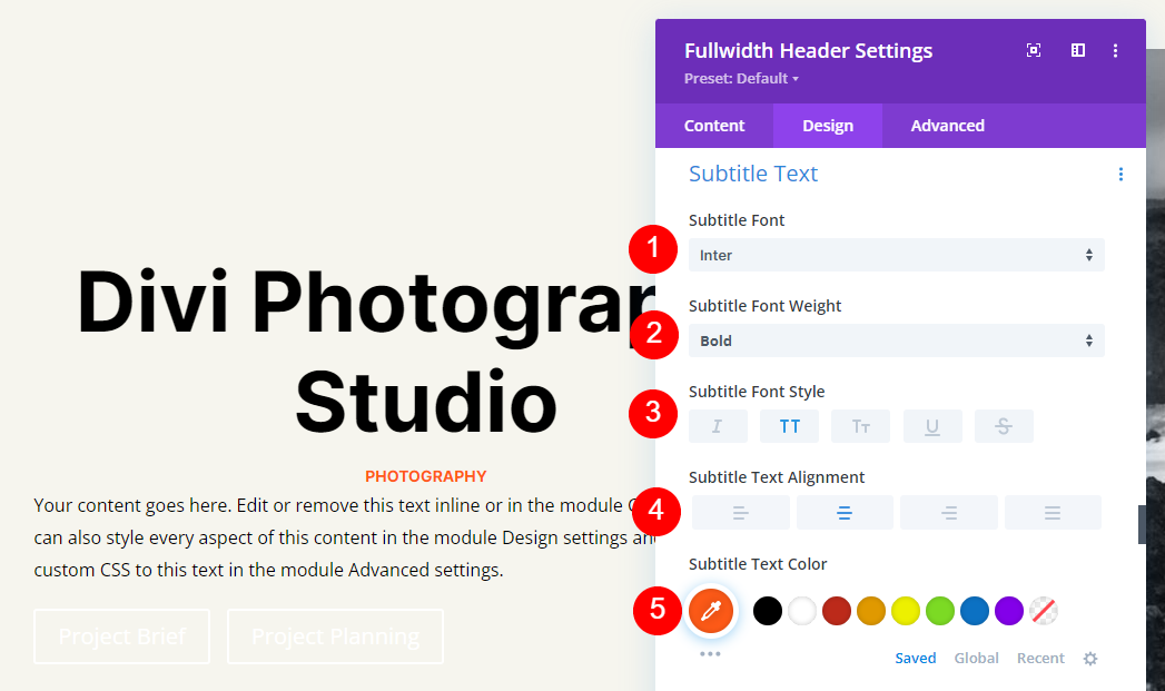 Configuración del módulo de encabezado de pantalla completa