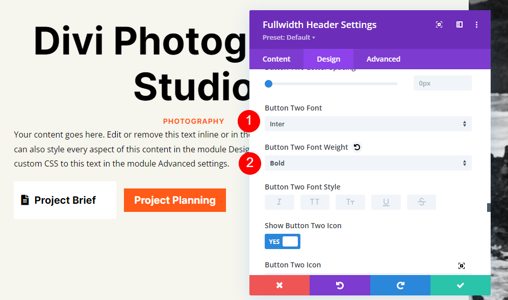 Configuración del módulo de encabezado de pantalla completa