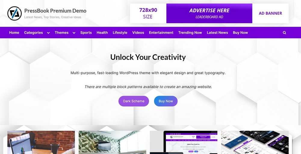 Tema metro WordPress Pressbook