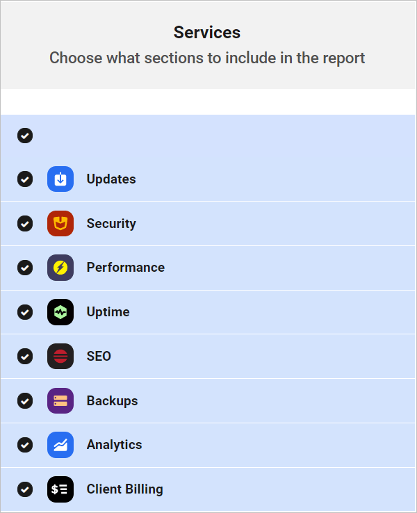 The Hub - Report - Servizi di report del sito web
