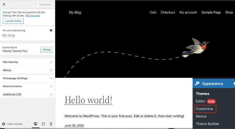 تخصيص سمة ووردبريس - IsItWP - Free WordPress Theme Detector customize wordpress theme