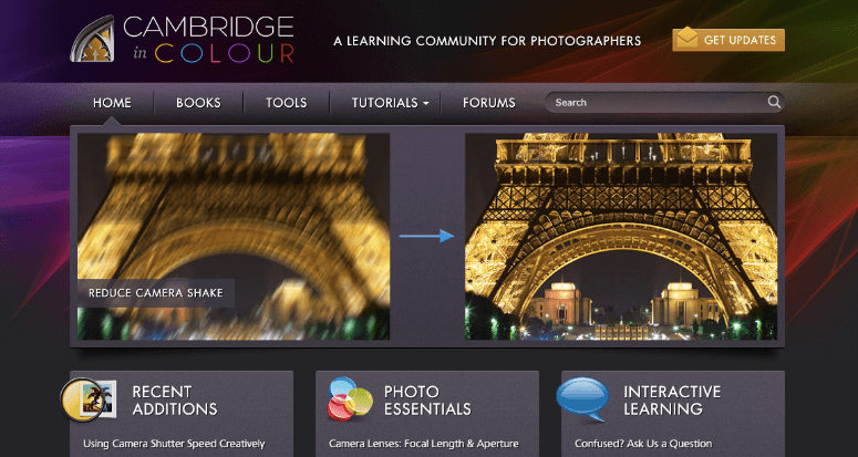 موقع تعلم التصوير الفوتوغرافي - IsItWP - برنامج مجاني للكشف عن ثيمات WordPress photography learning site
