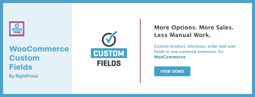 WooCommerce 自定义字段插件 - 允许您创建自定义字段