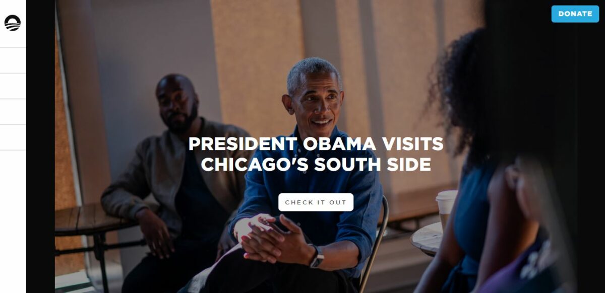 site wordpress da fundação obama