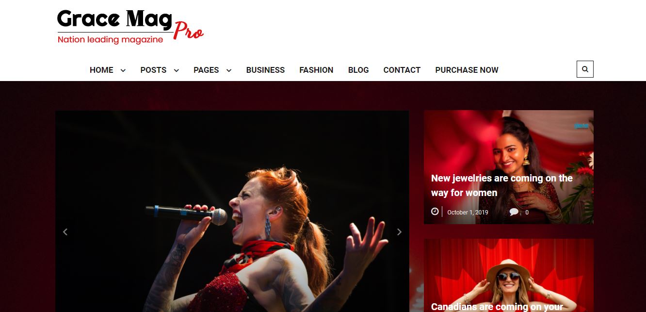 grace mag pro tema de wordpress de periódico moderno y fácil de usar