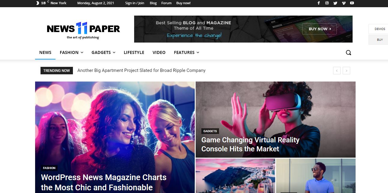 periódico tema de wordpress de revista encantador y fácil de usar