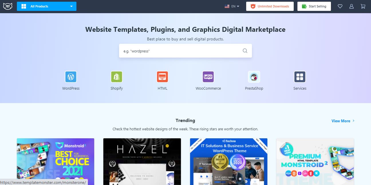 2021 年最畅销的 templatemonster 主题