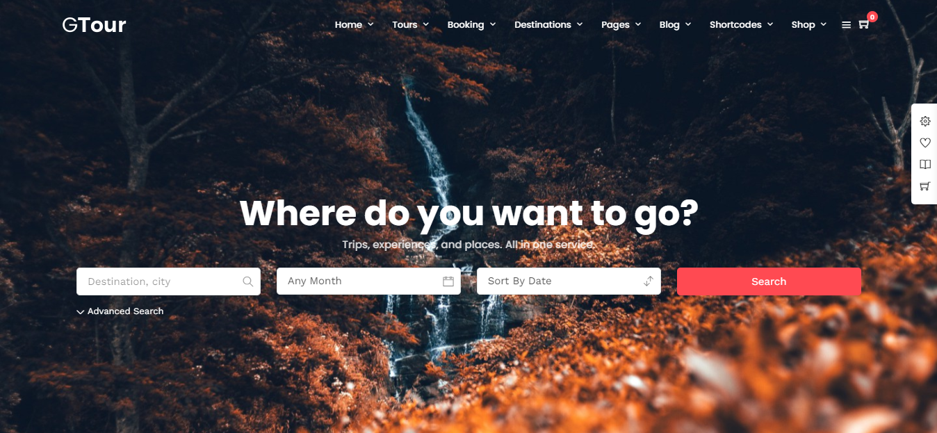 그랜드 투어 여행 WordPress 테마