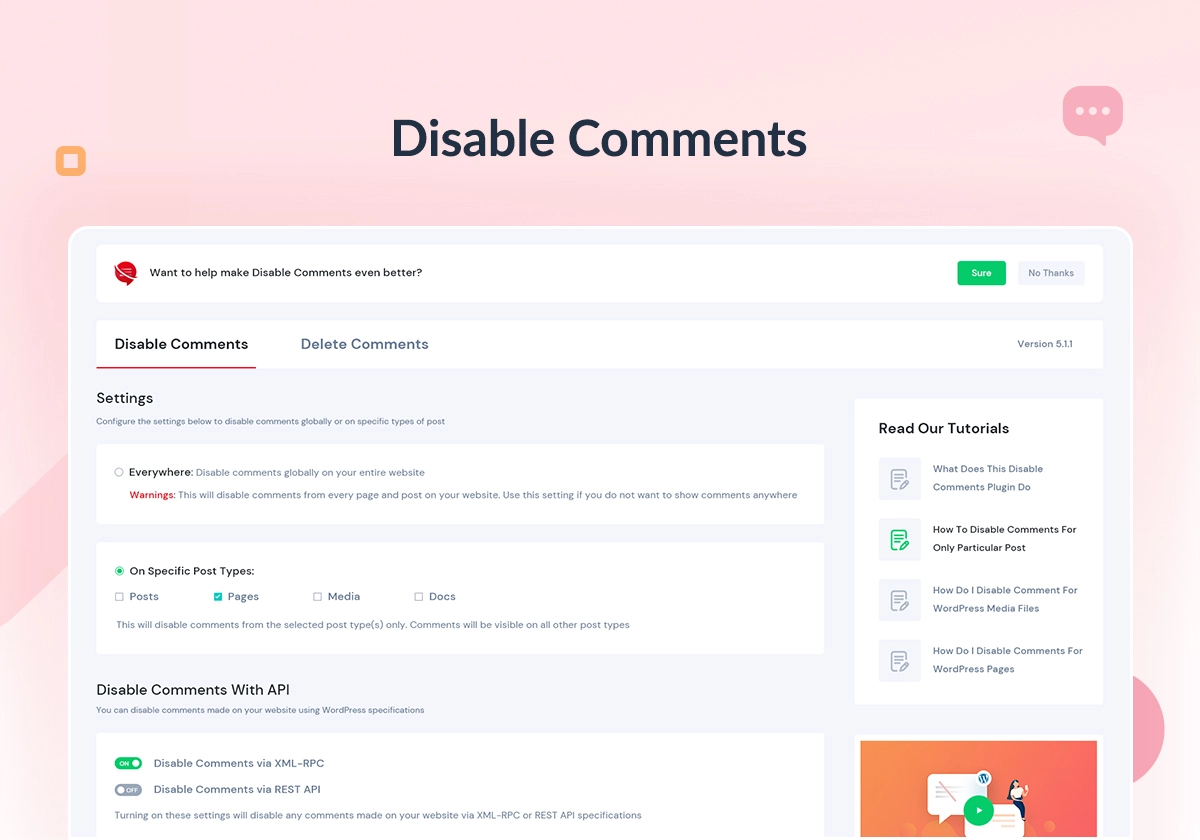 Deaktivieren Sie das WordPress-Plug-in für Kommentare