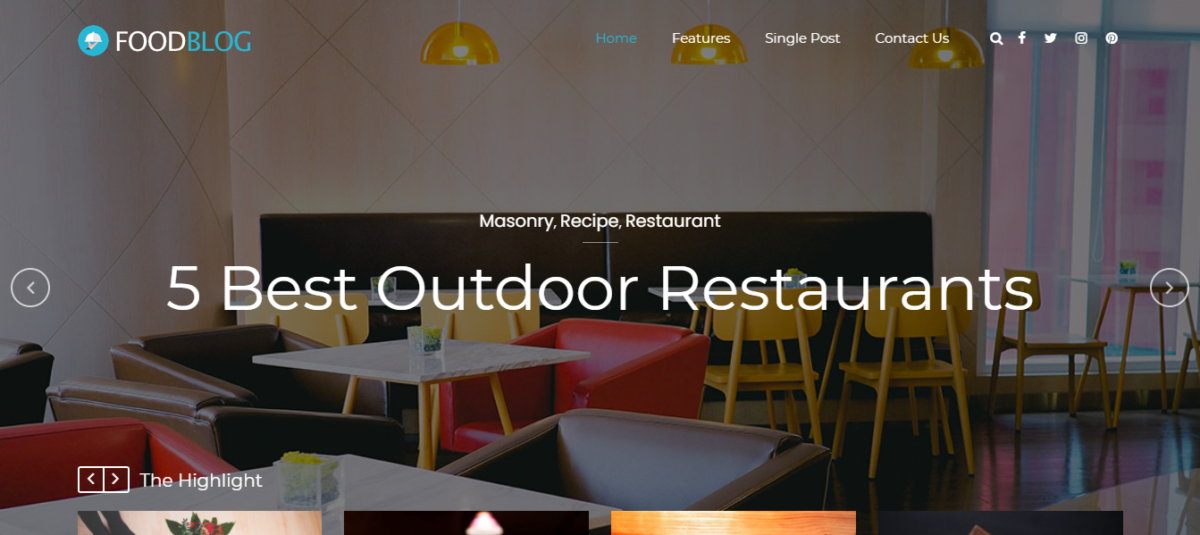 Food-Blog-WordPress-Theme für Mobilgeräte