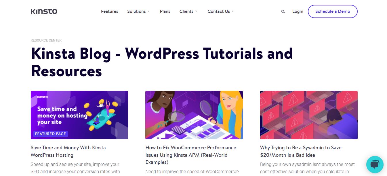 kinsta bloggt über WordPress