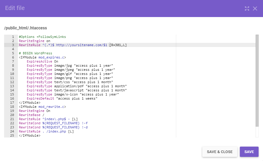 htaccess-Datei