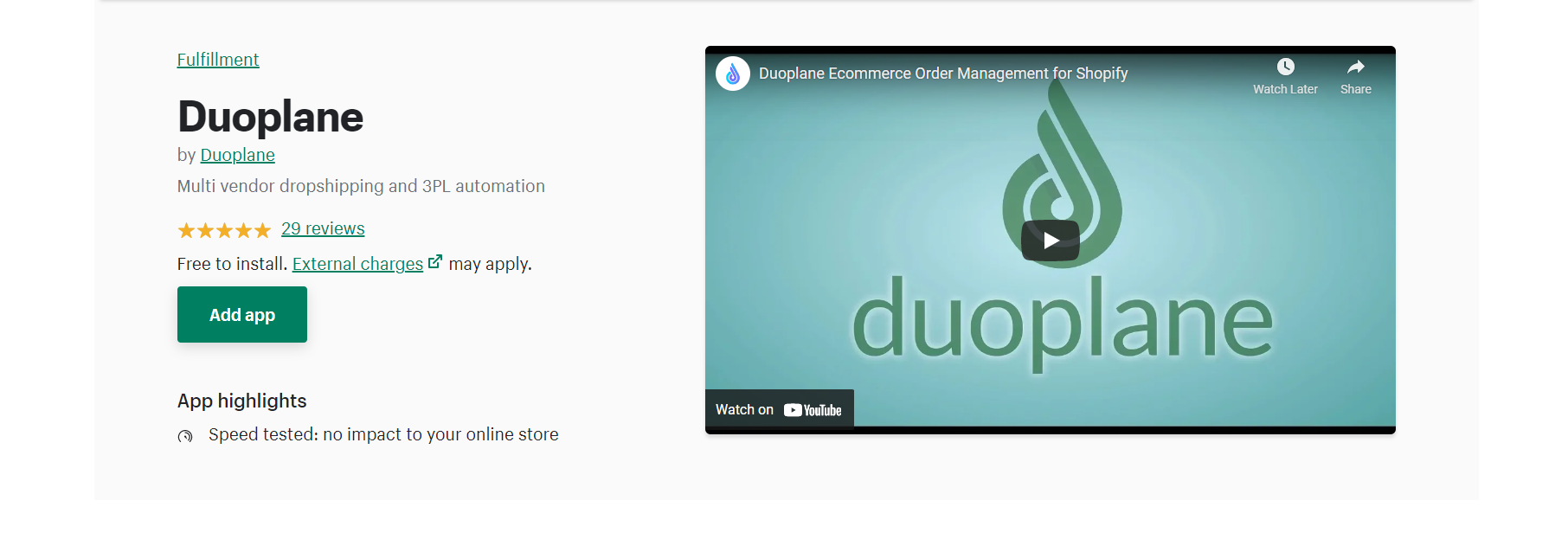 Duoplane-Shopify Dropshipping 应用程序