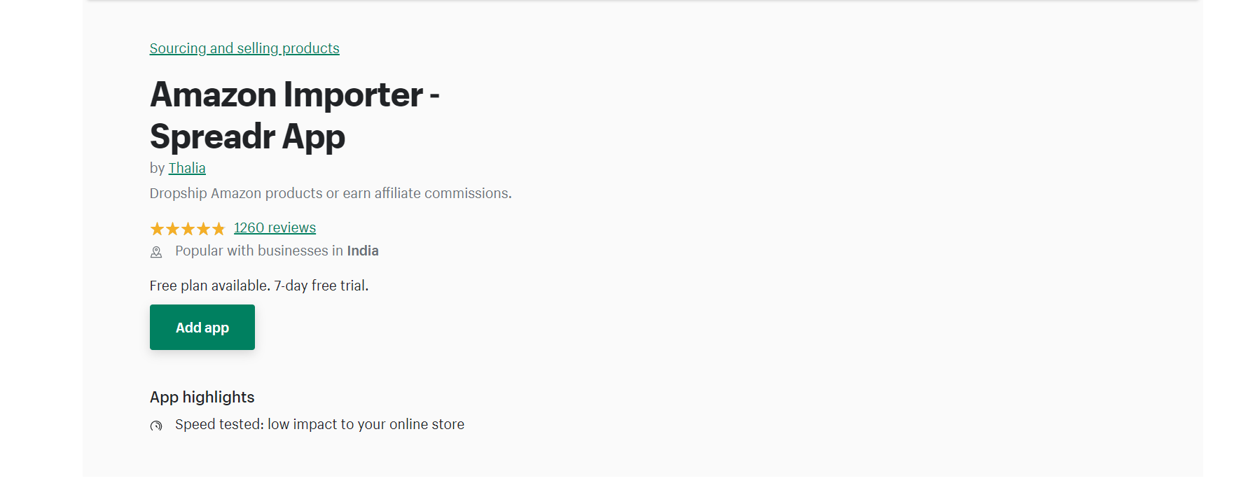 Amazon Importer-Spreadr - Shopify 代发货应用