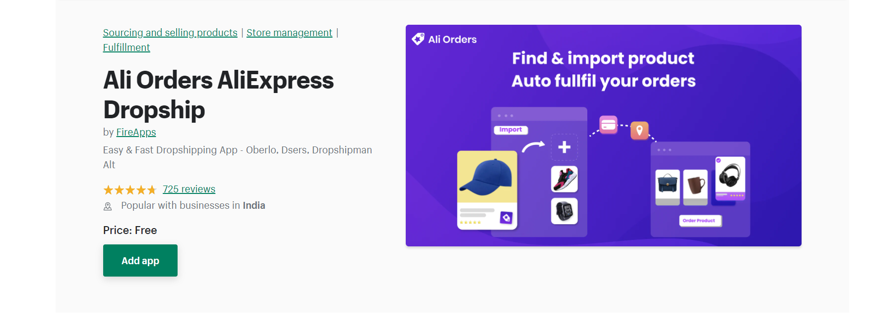 Ali Orders-Shopify Dropshipping 应用