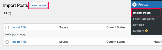 การนำเข้าโพสต์ Importing posts