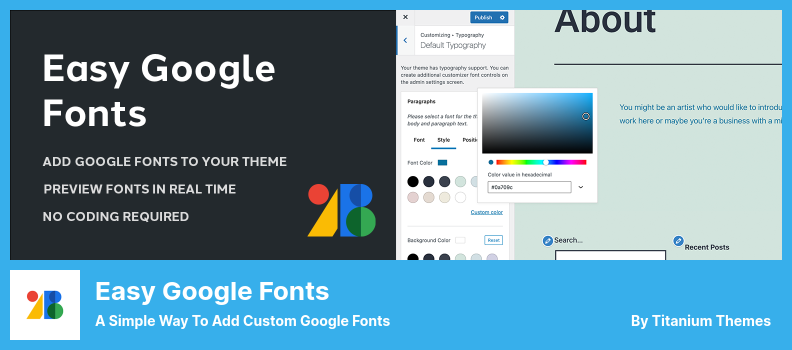 Easy Google Fonts Plugin - 添加自定义 Google 字体的简单方法