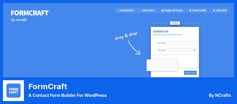 Plugin FormCraft - Um construtor de formulários de contato para WordPress
