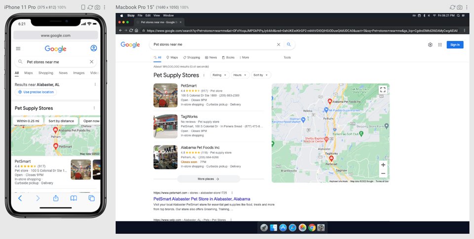 Risultati di ricerca SEO per dispositivi mobili
