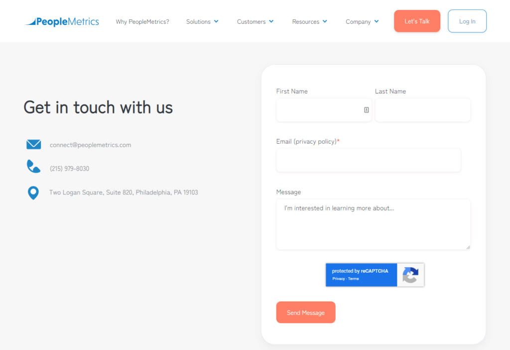 اتصل بـ PeopleMetrics