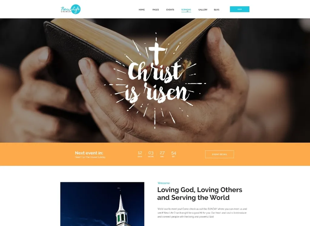 Nouvelle vie | Thème WordPress pour église et religion