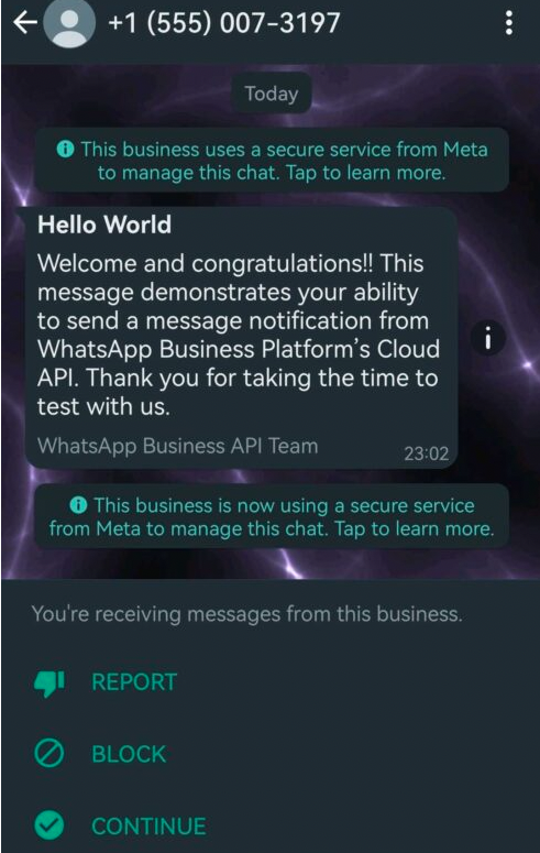 ข้อความ WhatsApp