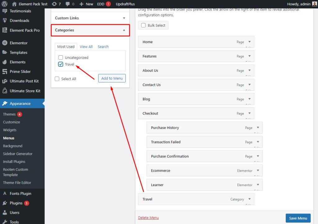 Cara membuat Header Navigasi Terbaik untuk WordPress 8 add categories 1 - BdThemes