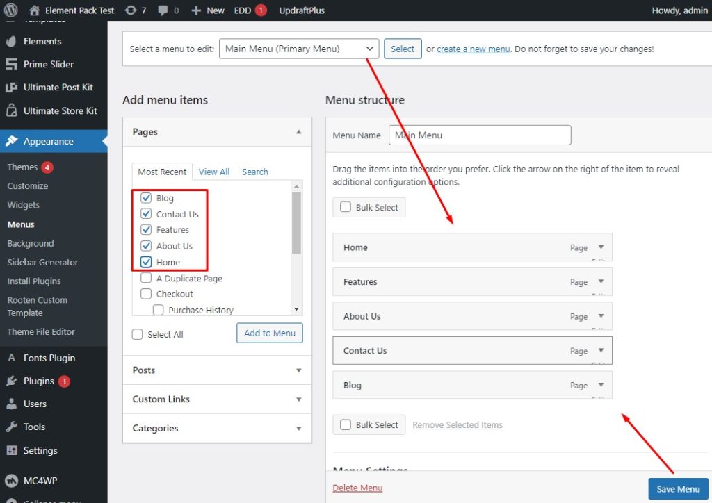 Cara membuat Header Navigasi Terbaik untuk WordPress 4 build your header menu in wordpress 3 - BdThemes