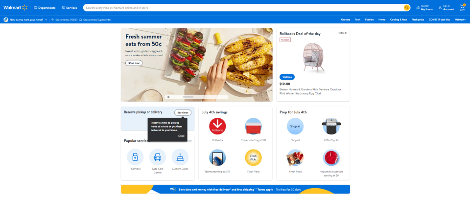 Walmart 옴니채널 제품 광고 및 권장 사항