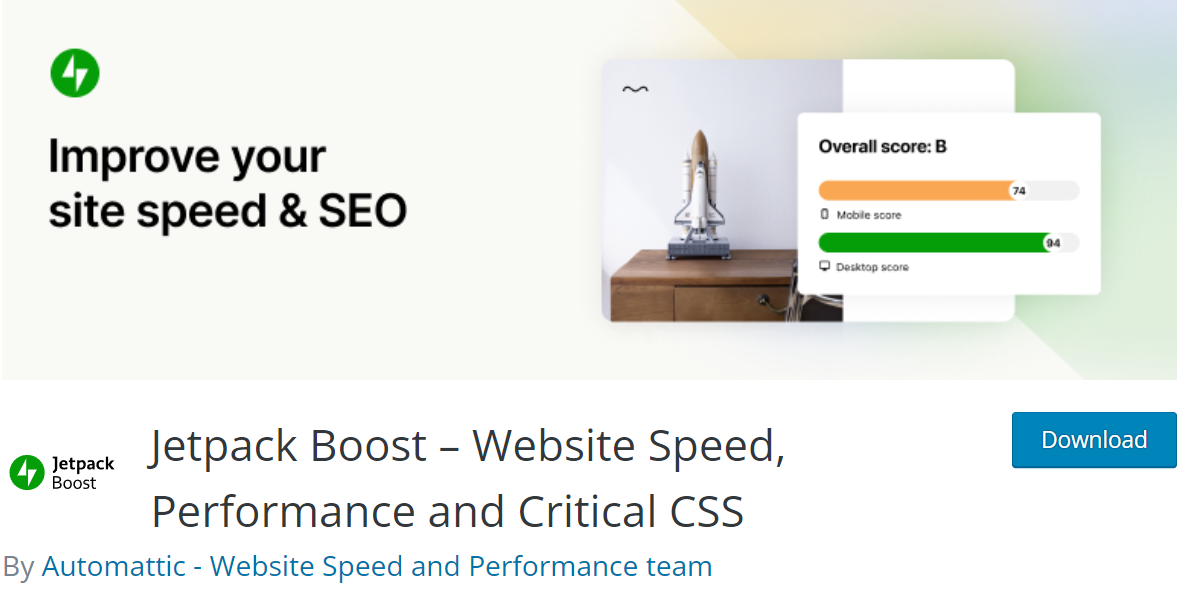 Jetpack Boost-Homepage