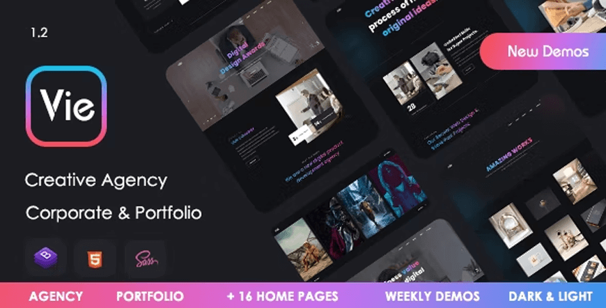 Vie - modèle de site Web d'agence créative