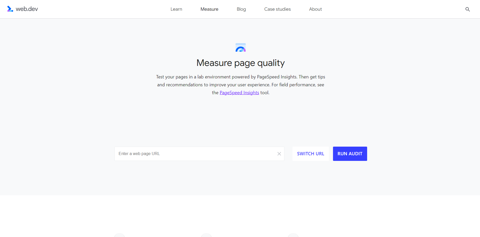 Web.Dev - Test di velocità del sito web
