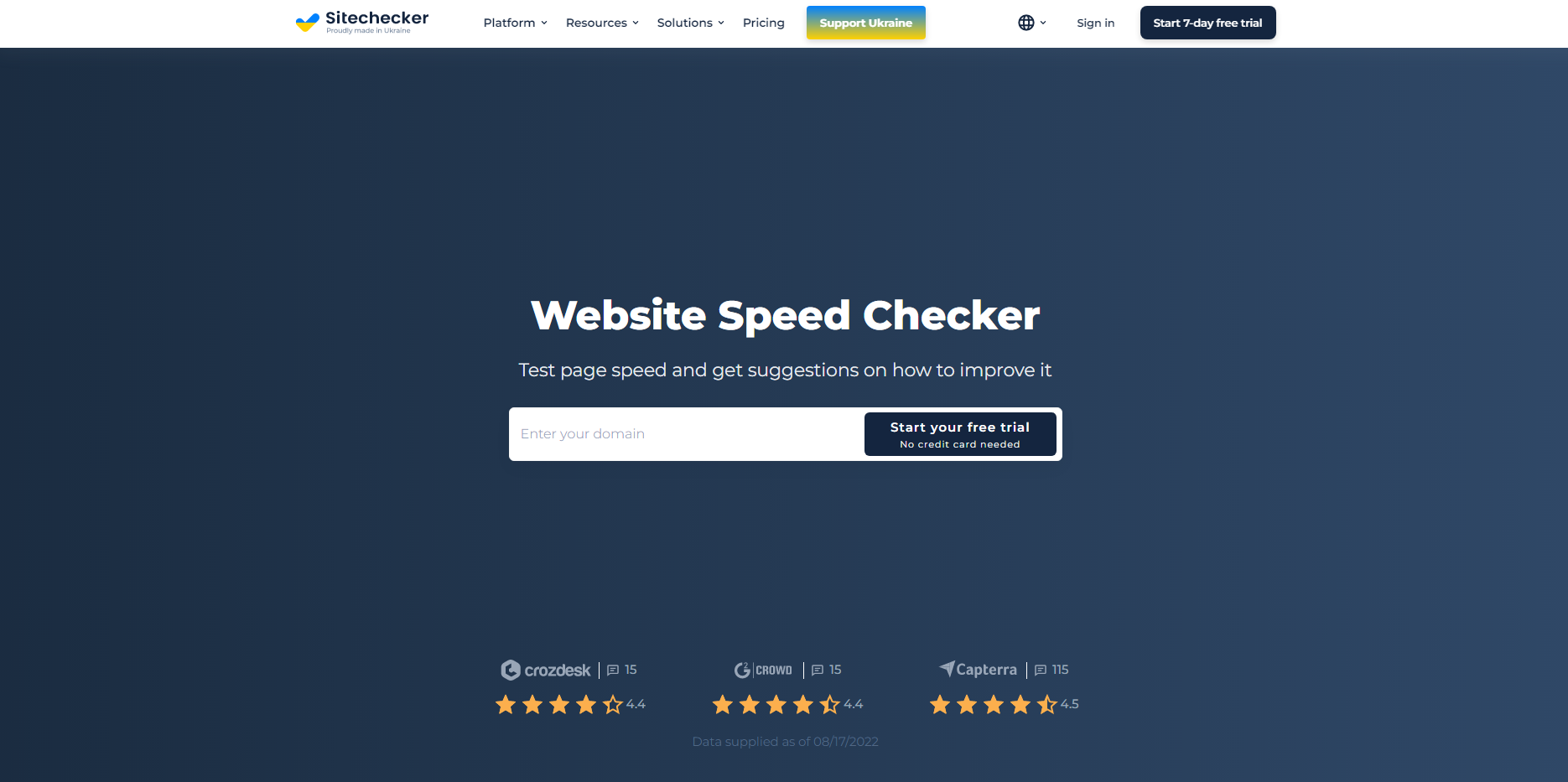 Sitechecker - Test di velocità del sito web