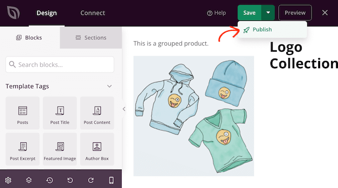 Pubblicazione di un modello di prodotto singolo WooCommerce Publishing a WooCommerce single product template