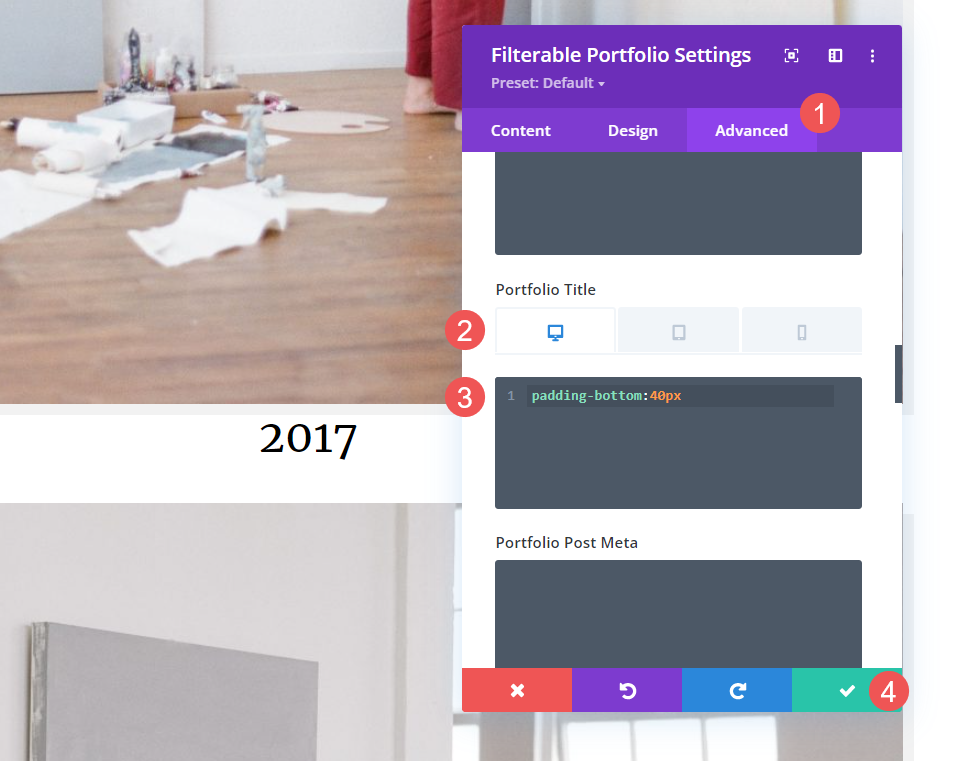 Comment styliser un élément de portfolio de mise en page pleine largeur