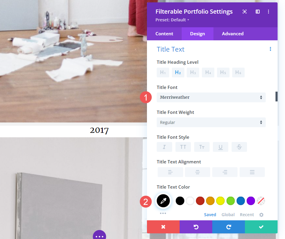 Comment styliser un élément de portfolio de mise en page pleine largeur