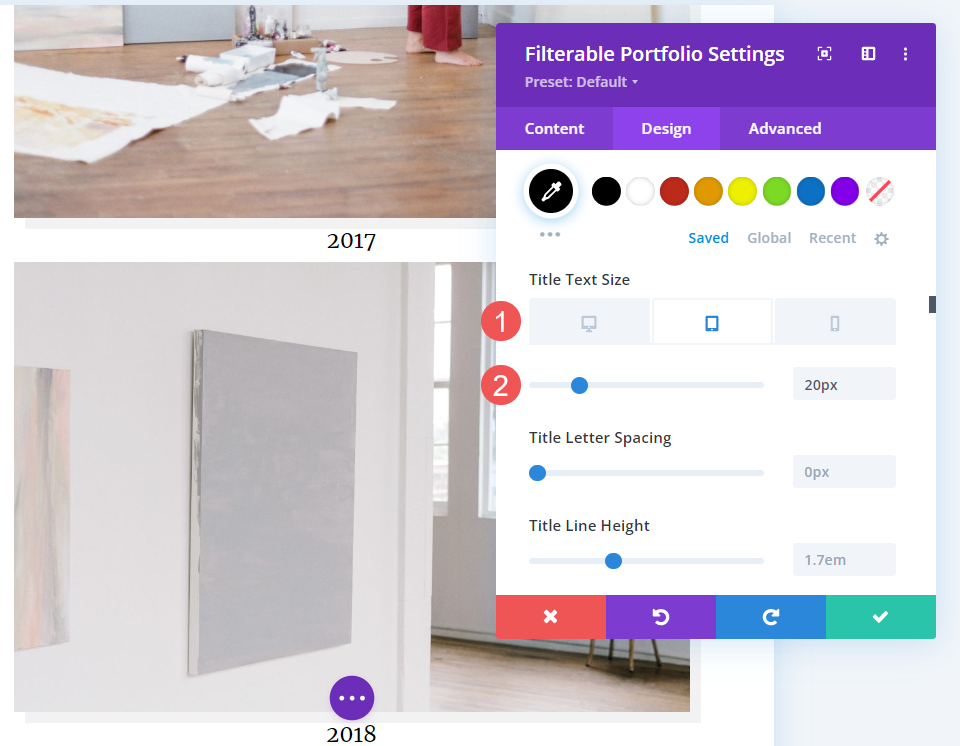 Comment styliser un élément de portfolio de mise en page pleine largeur