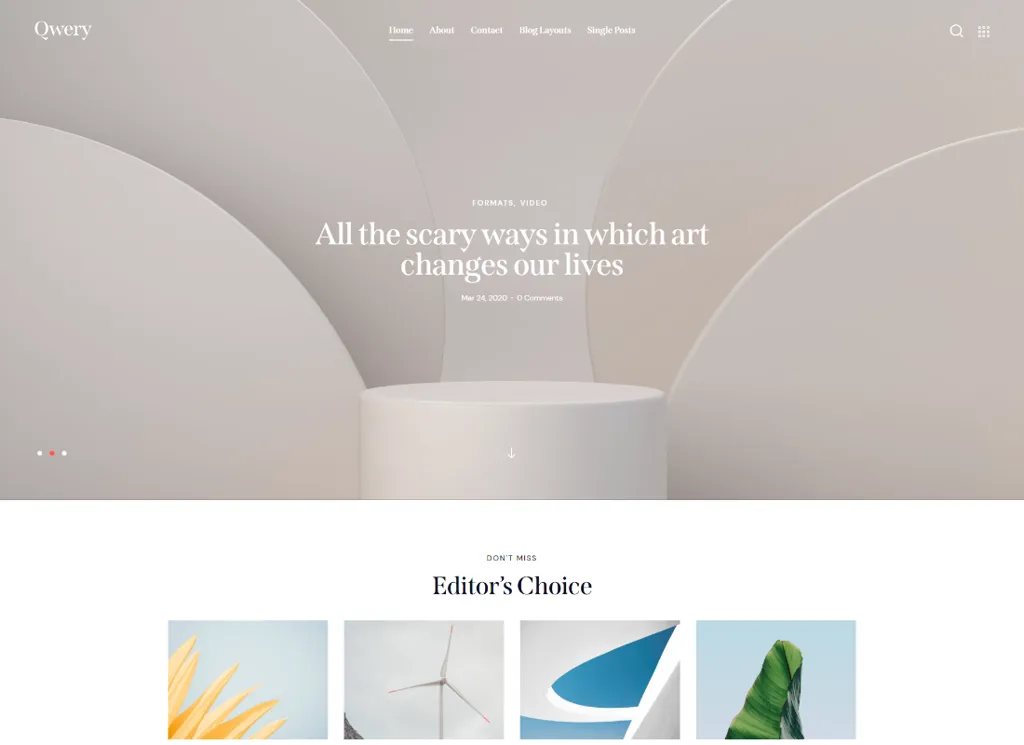 Qwery - Thème WordPress professionnel polyvalent