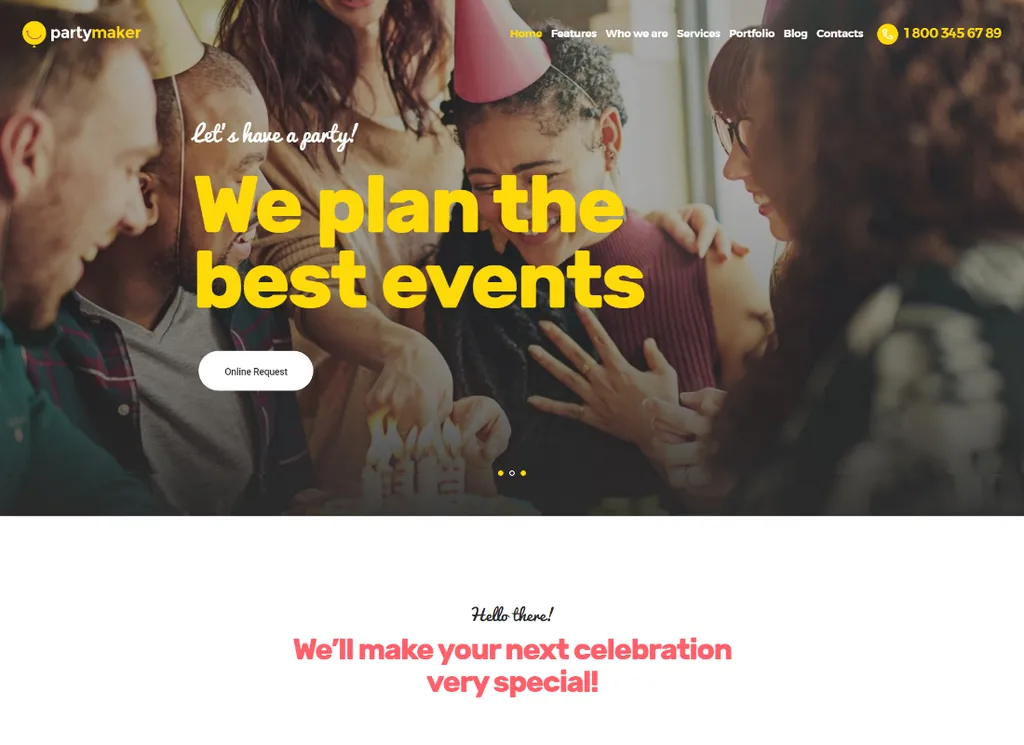 PartyMaker | ธีมนักวางแผนงาน & เอเจนซี่งานแต่งงาน WordPress Theme