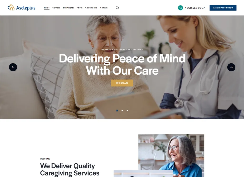 แอสคลีปิอุส | ธีม WordPress แพทย์ การแพทย์และสุขภาพ