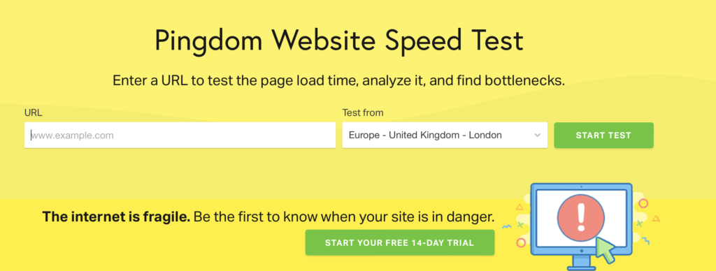 Pingdom-Website-Geschwindigkeitstest