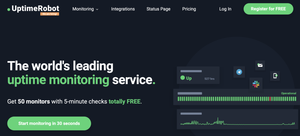UptimeRobot-Tests können Ihnen bei der Entscheidung helfen, wann Sie den WordPress-Hosting-Anbieter wechseln sollten.
