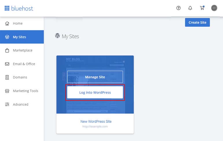Masuk Ke WordPress Dari Bluehost