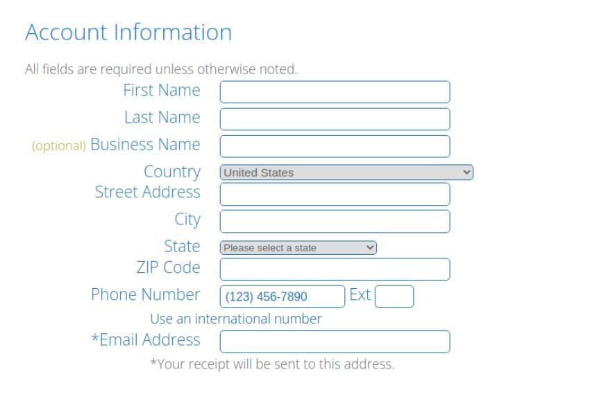 Informasi Akun Bluehost