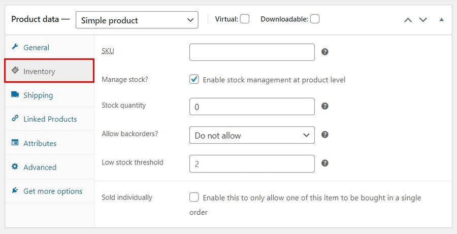 Berikan Detail Inventaris untuk Produk Anda di Tab Inventaris WooCommerce
