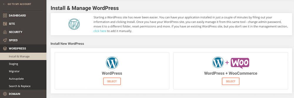 Instal dan Kelola WordPress menggunakan SiteGround