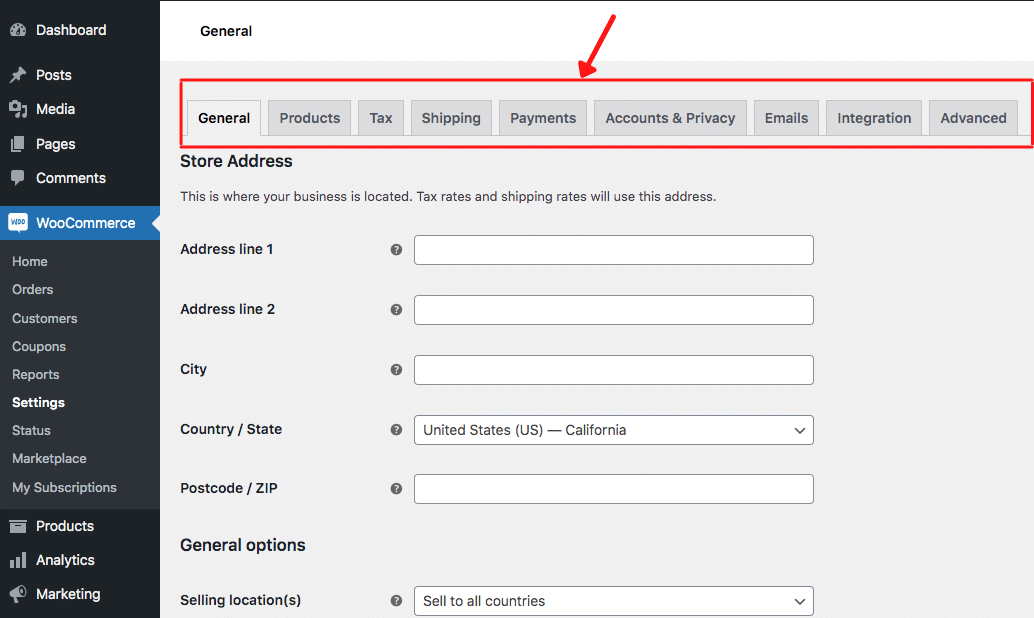 Pengaturan Umum WooCommerce