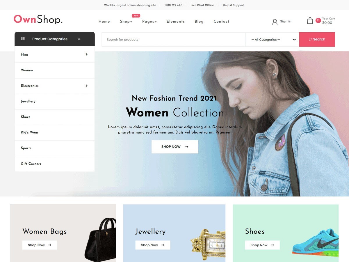 Toko Sendiri Dengan demo spiraclethemes