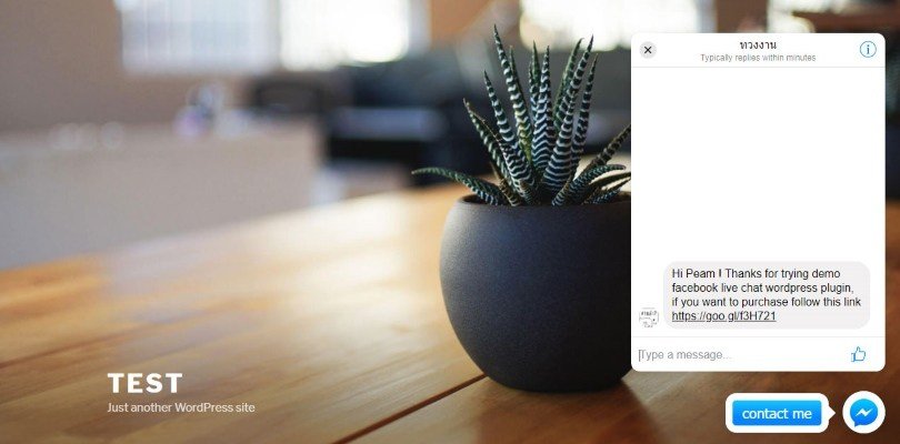 Interfejs czatu na żywo Facebook Messenger