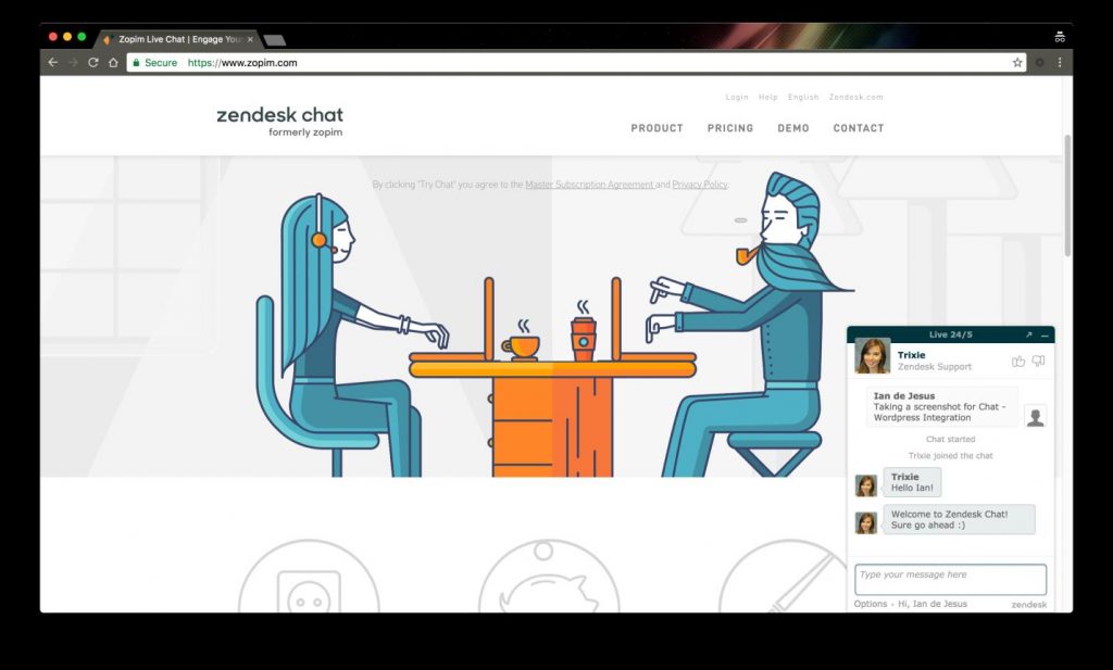 Wtyczka czatu na żywo ZenDesk